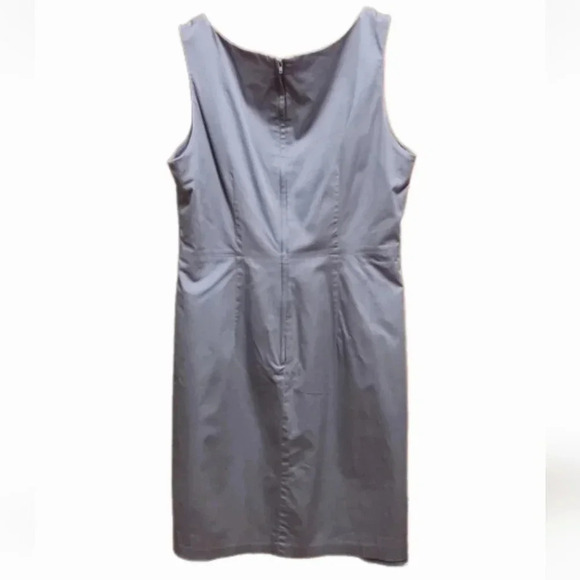 H&M Gray Fitted Cotton Blend Sheath Office Dress - Picture 3 of 5